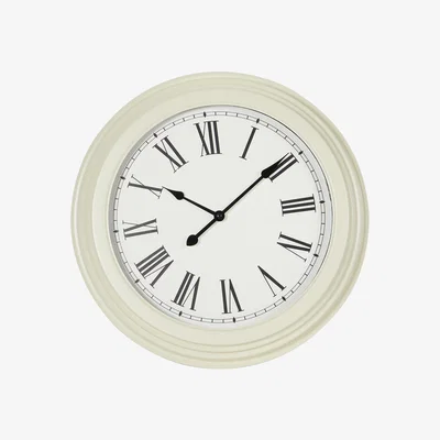 The Range Iron Wall Clock 40cm - Cream