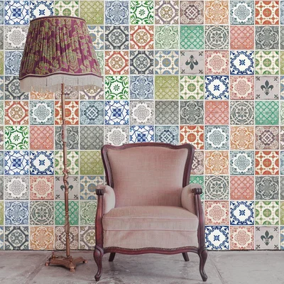 The Range Walplus Wall Tiles Stickers - Green / 20.5cm / 20cm / 12