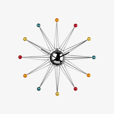 The Range Zizzi 50cm Dia Multicoloured Balls Wall Clock - Multicolour
