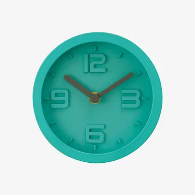 The Range Elko 16cm Dia Green Finish Embossed Effect Wall Clock - Green