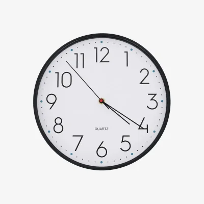 The Range Automatic Wall Clock - Black