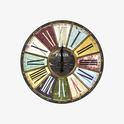 The Range Paris Colourful Clock - Grey
