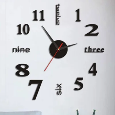 The Range DIY Minimalist Wall Clock - Black