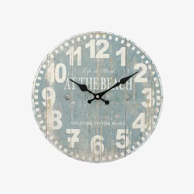 The Range The Beach Wall Clock - Blue