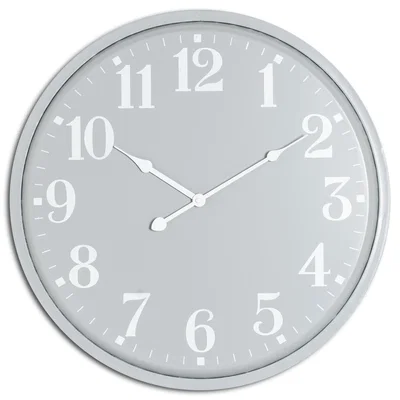 The Range Ashmount Metal Wall Clock Modern Minimalist Design - Grey
