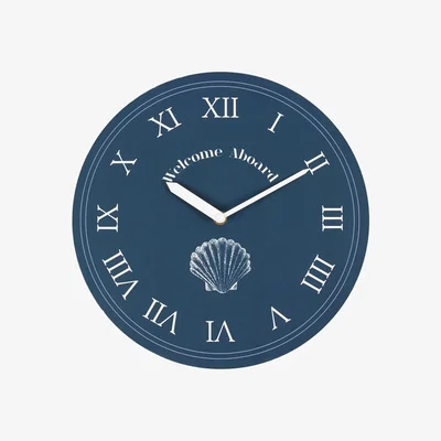 The Range Blue Shell Round Wall Clock - Blue
