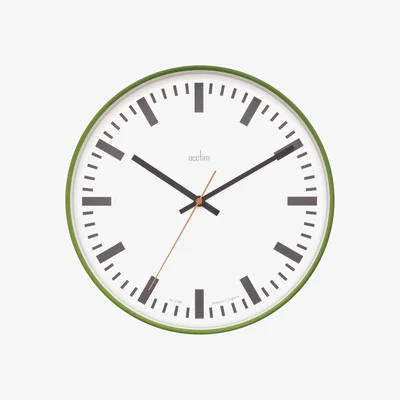 The Range Victor Wall  Clock Grass - Green