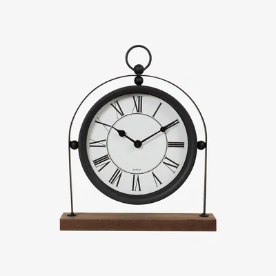 The Range Wooden Mantle Clock - Black