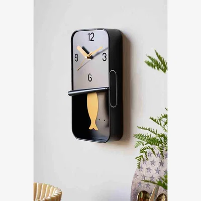 Rockett St George Quirky Sardine Tin Pendulum Wall Clock
