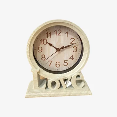 The Range Table Clock Vintage Love Non Ticking Desk Clock Retro Mantel Clocks Cream - Cream
