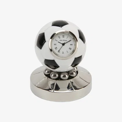 The Range Miniature Rotating Football Clock - White