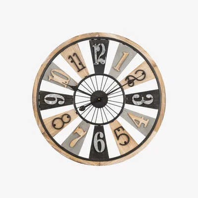The Range Rustic Wooden Numerical Clock