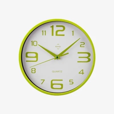 The Range Anson Lime Green and White Plastic Wall Clock - Green