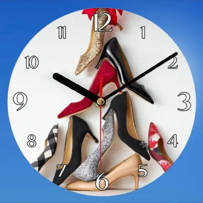 The Range Heel art wall clock - Red