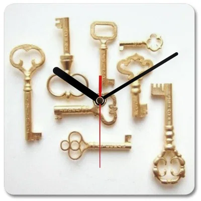 The Range Gold Keys Wall Clock - Gold