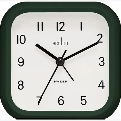 The Range Carter Non-Ticking Alarm Clock Urban Jungle - Green