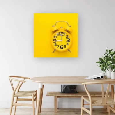 The Range Yellow Alarm Clock Canvas Print - Yellow / Small