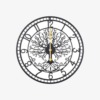The Range Metal Minimalist Arabic Numerals Wall Clock - Black