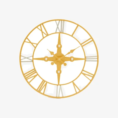 The Range Vitus Gold and Silver Wall Clock - Gold