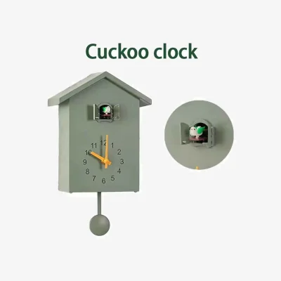 The Range Modern Cuckoo Quartz Green Wall Clock - green