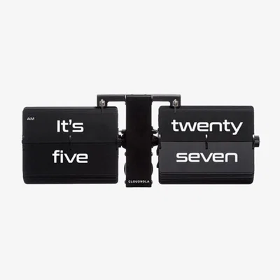 Rockett St George Small Black Text Flip Clock