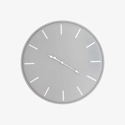 The Range Karlsson Modern Metal Large Wall Clock - Grey