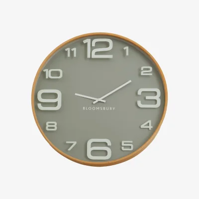 The Range Vitus 60cm Dia Large Wall Clock - Grey