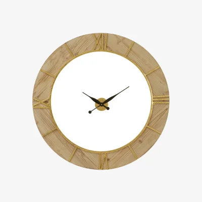The Range Yaxi 98cm Dia Wall Clock with White Face - Natural