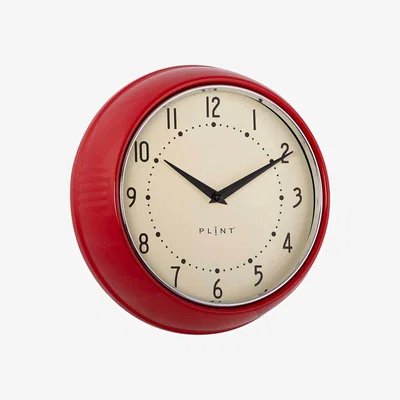 The Range Plint Scandinavian Style Wall Clock - Red