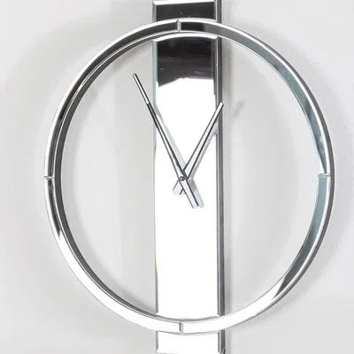 The Range Round Modern Mirror Wall Clock - Clear