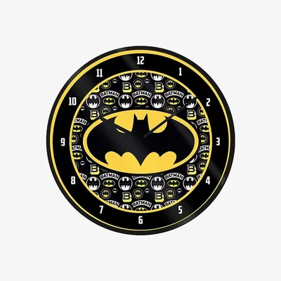 The Range Batman Logo Wall Clock - Yellow