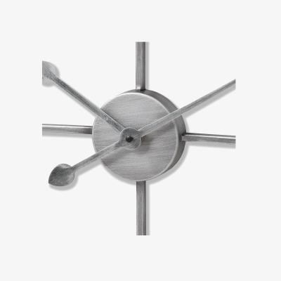 The Range Heart Skeleton Wall Clock Handcrafted Statement Piece - Silver