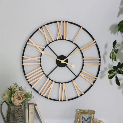 The Range Large Skeleton Wall Clock - Gold