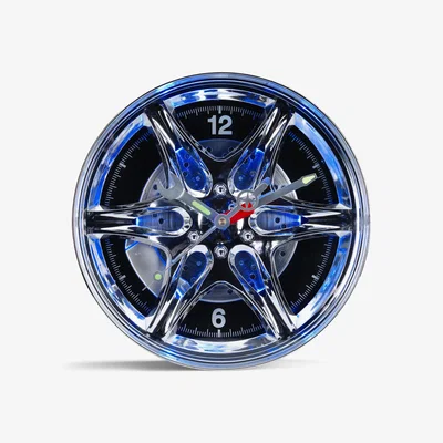 The Range Neon Rim Wall Clock - silver