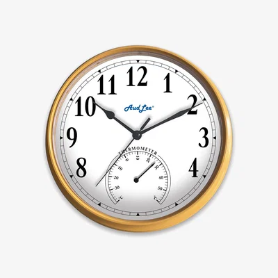 The Range Tub Wall Clock with Thermometer - Mustard Yellow