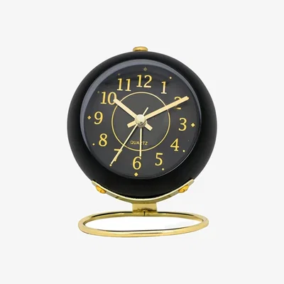 The Range Minimalist Analog Alarm Clock - Black