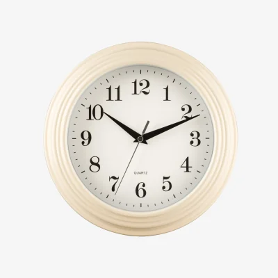 The Range Elliot 25cm Dia Vintage Cream Wall Clock - Cream