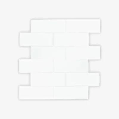 The Range Glossy 3D Tile Stickers - White / 40