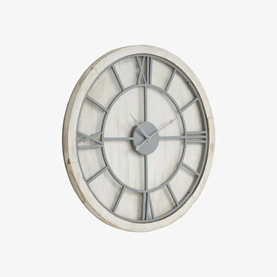 The Range Williston Roman Numerals Round Wall Clock - White