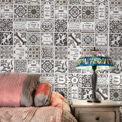 The Range Walplus Wall Tiles Stickers - Brown / 20.5cm / 20cm / 12