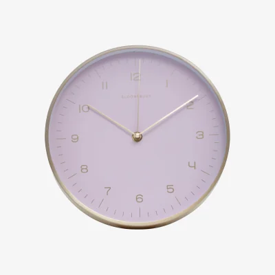 The Range Elko 25cm Dia Gold and Pink Finish Wall Clock - Pink