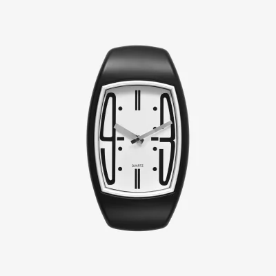 The Range Blaris Wrist Watch Shaped Plastic Wall Clock - Black
