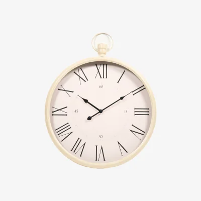The Range Vintage Style Wall Clock - Cream