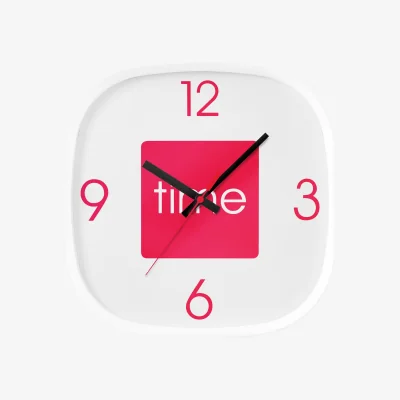 The Range Arco Hot Pink Wall Clock - Pink