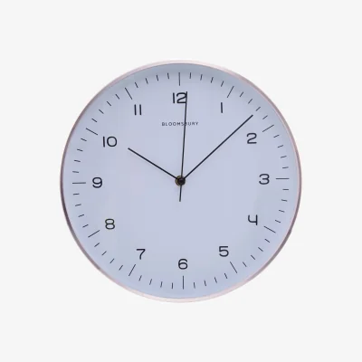 The Range Elko 31cm Dia Round Copper Finish Wall Clock - Gold
