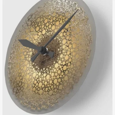 The Range Gold Circle Art Wall Clock - Gold