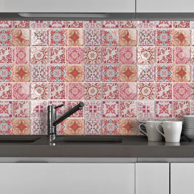 The Range 3D Tile Stickers - Red / 16