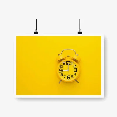 The Range Yellow Alarm Clock Art Print - Yellow / 59.4cm