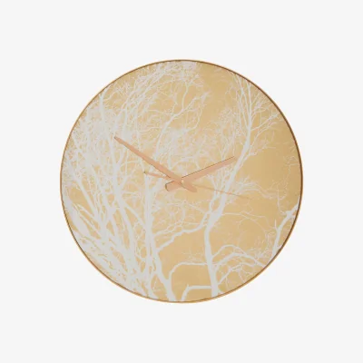 The Range Celina 45cm Dia Gold Finish Branch Design Wall Clock - Gold