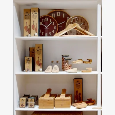 The Range Vitus 40cm Dia Brown Grain Large Wall Clock - Brown